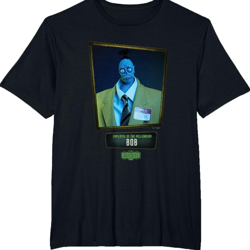 Beetlejuice "Bob" Black Graphic T-Shirt Sz 2XLT XXL
